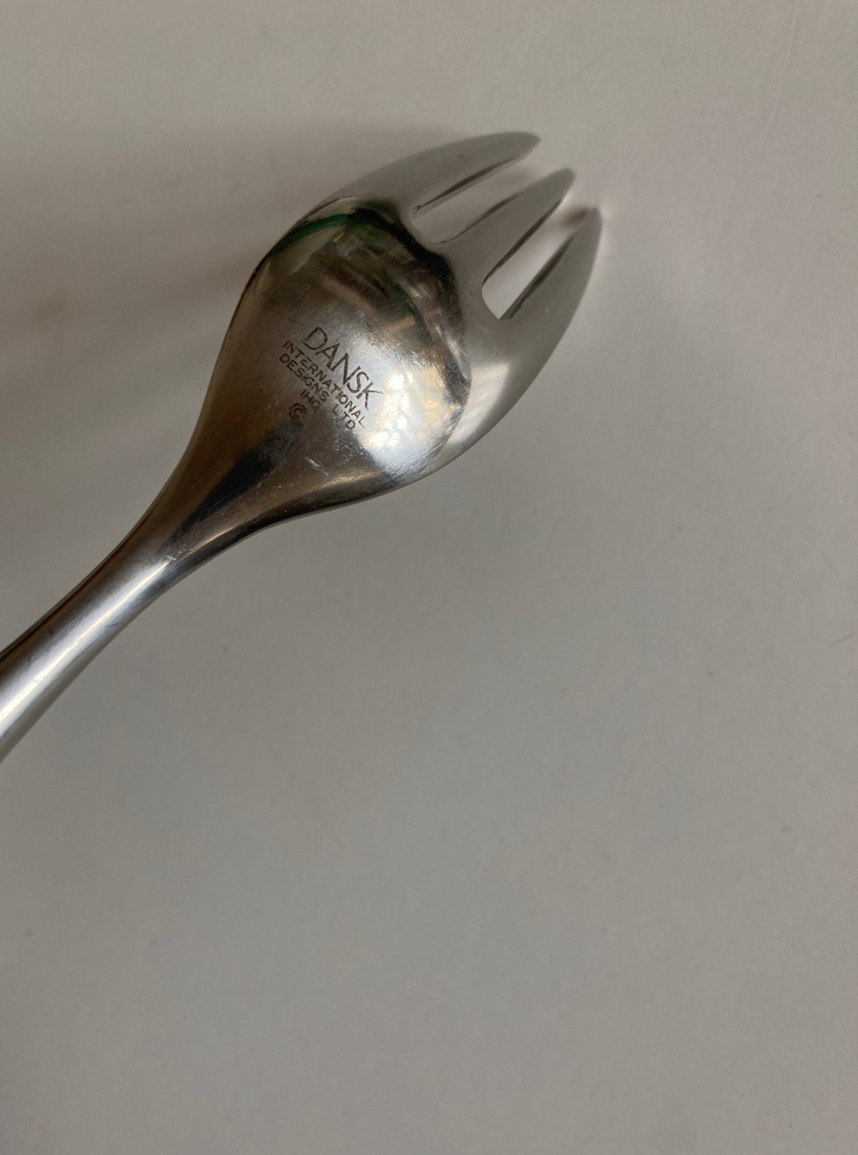 Set of 5 Dansk Design cake forks in teak 1980