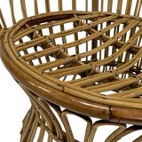 Ensemble de deux fauteuils en rotin du milieu du siècle par Bonacina 1950 Design