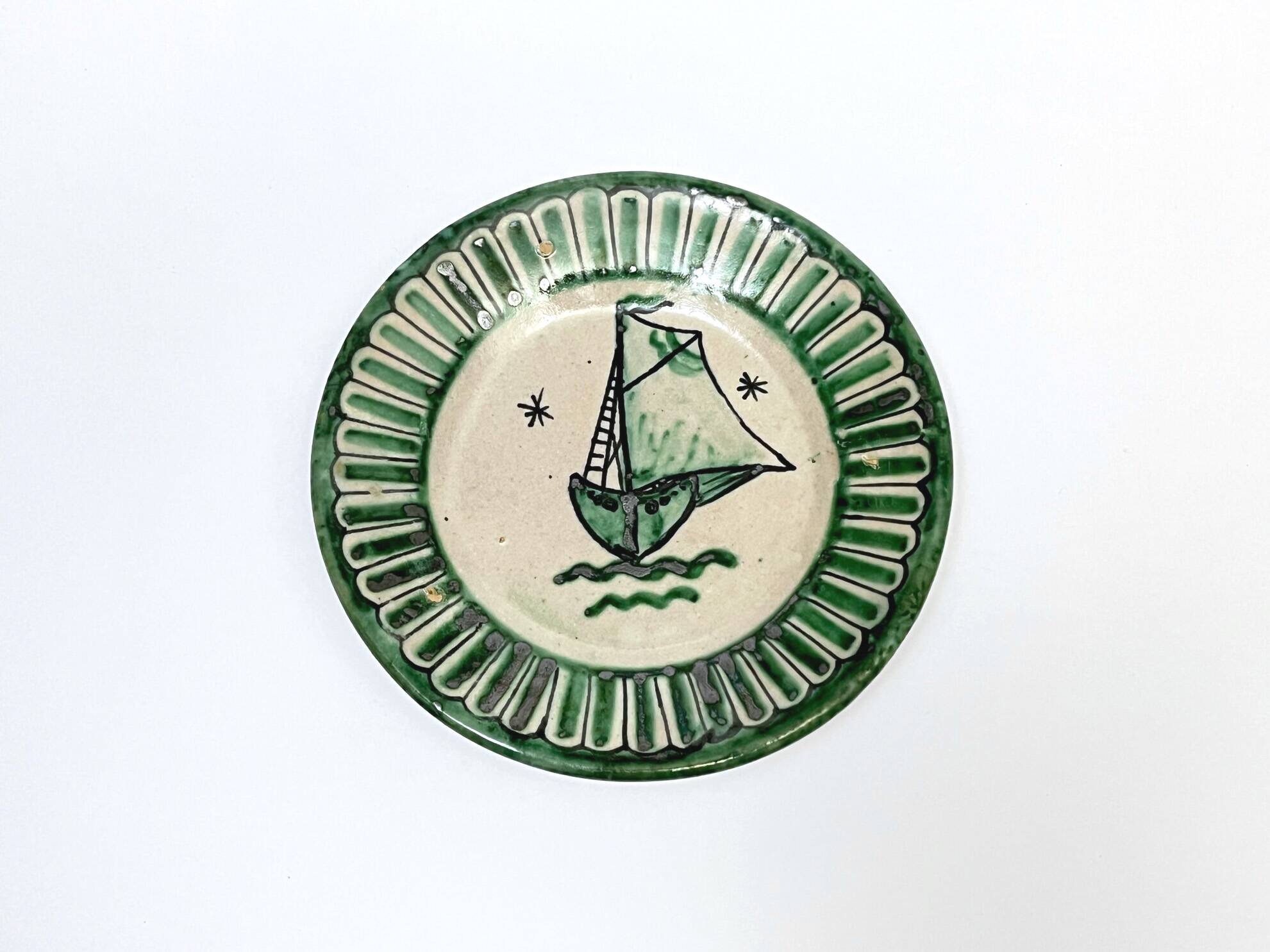 4 Vietri plates decorated by Fabbrica Ceramica Avallone, 1930s