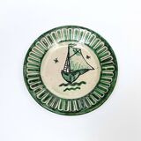 4 Vietri plates decorated by Fabbrica Ceramica Avallone, 1930s