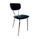 Lafargue Aurillac chrome metal and black skai chair