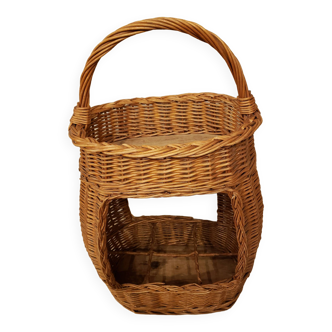 Bar / Bottle Holder in Woven Wicker