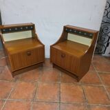 Pair of Scandinavian teak bedside tables from the 1960s.