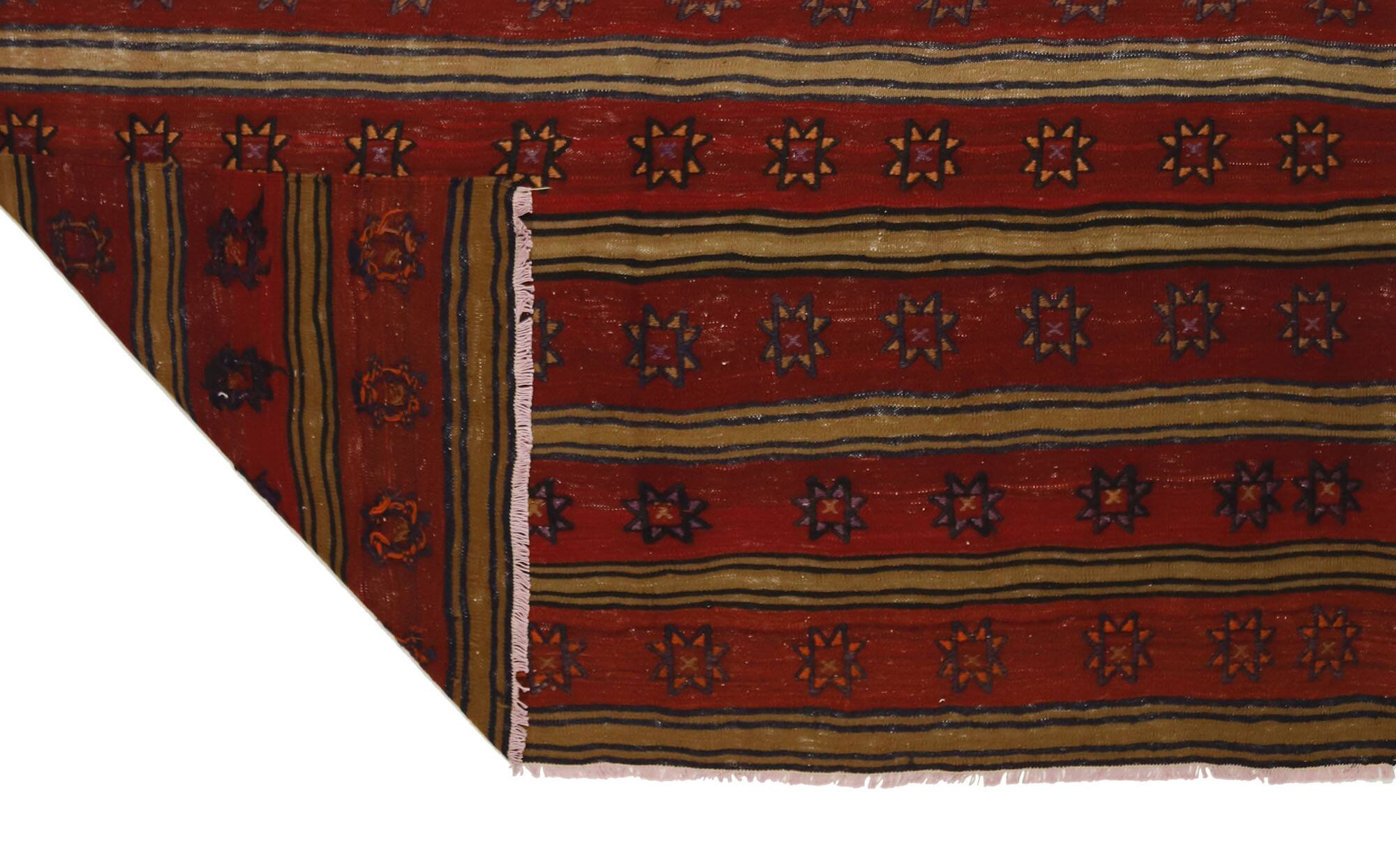 Turkish Anatolian Handmade Vintage Area Kilim Rug 187 cm x 182 cm