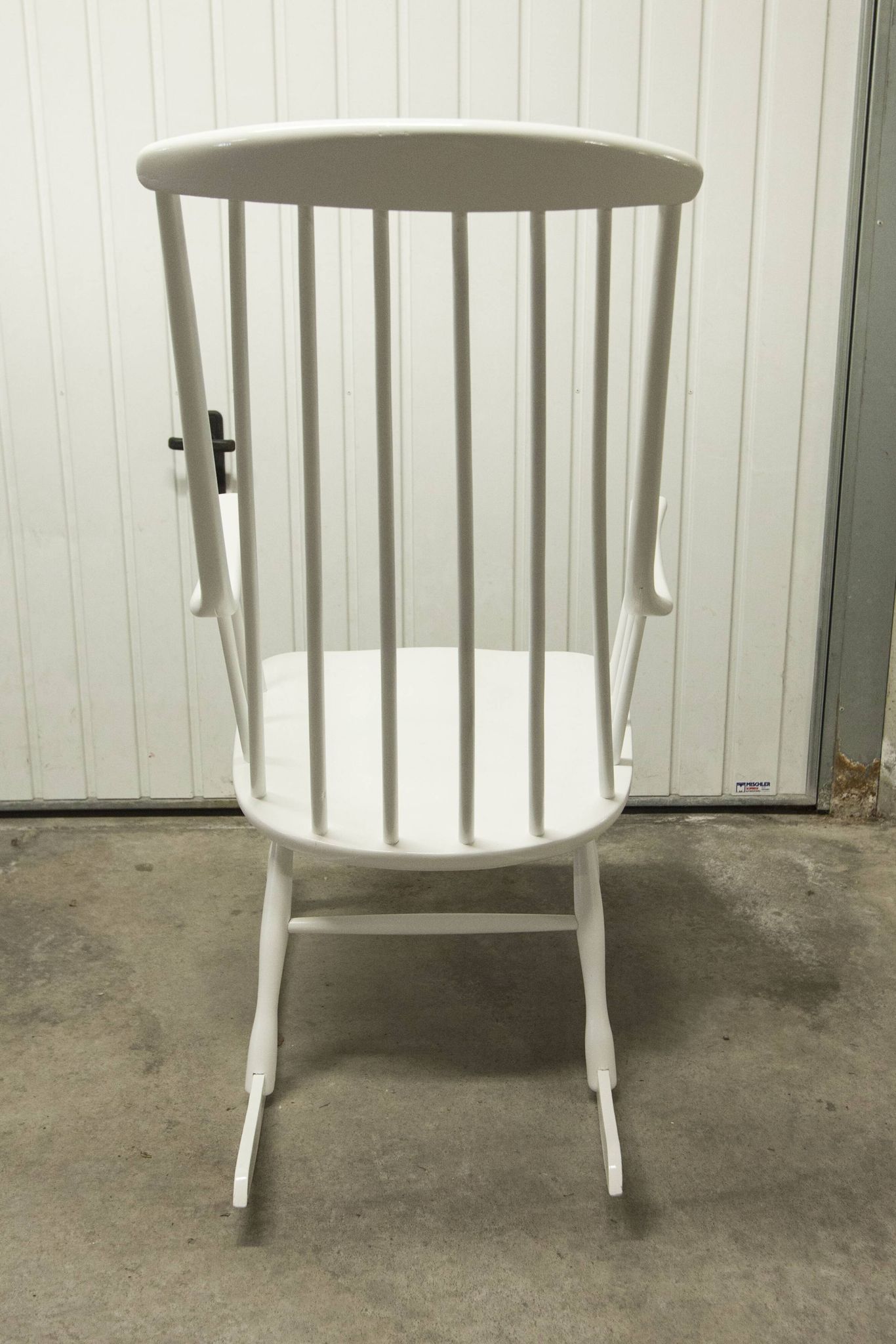 Grandessa rocking chair in white beech by Lena Larsson 1960 for Nesto