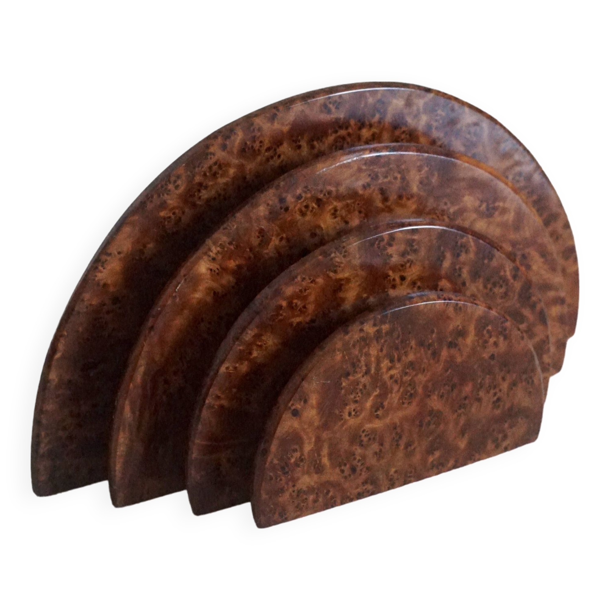 Vintage letter holder in elm burl