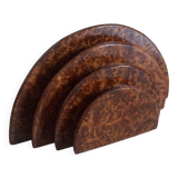 Vintage letter holder in elm burl