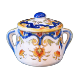 Sucrier ancien de Rouen décoré des armoiries de Saint-Nazaire