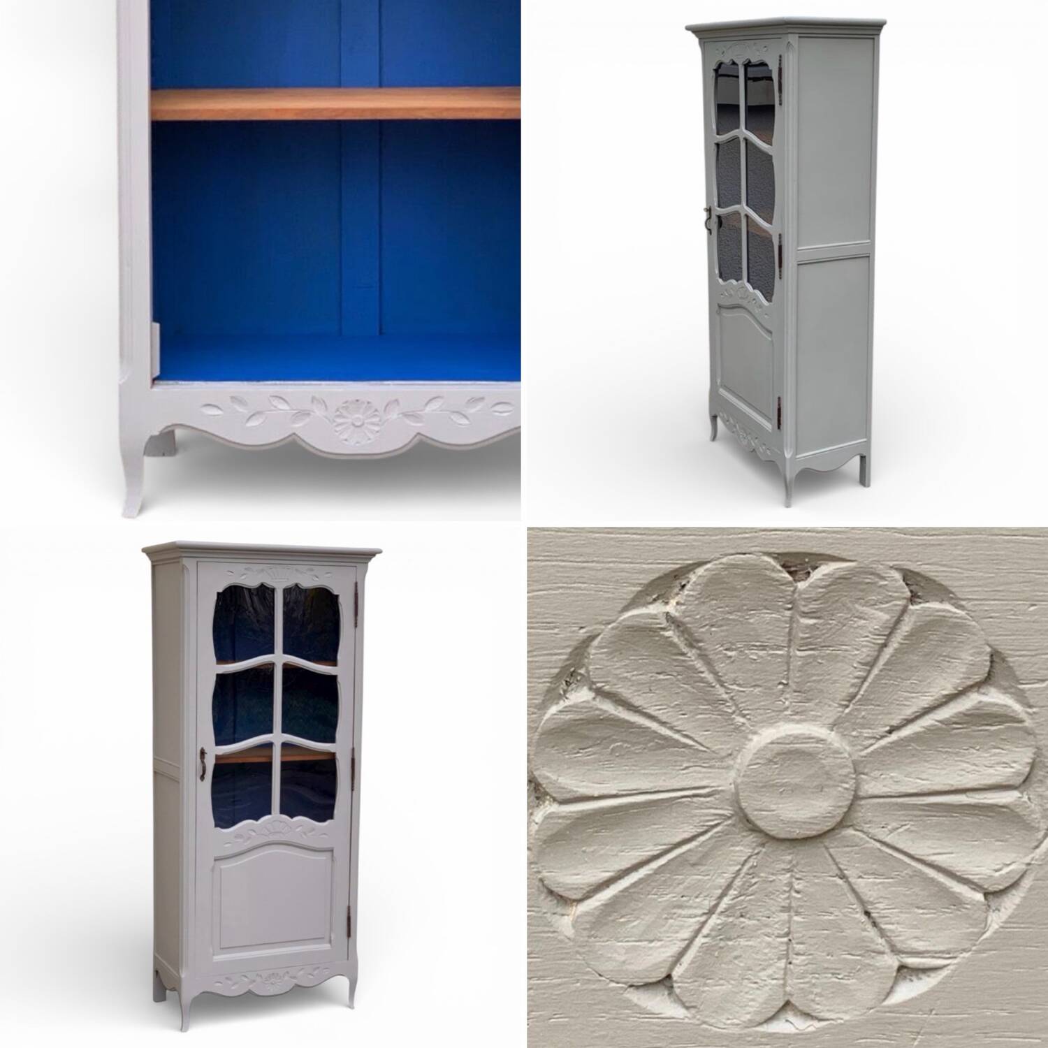 1930s Parisian glass-fronted wardrobe