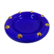 Vintage enamelled longwy blue and gold pocket cup