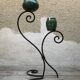 Old on foot wrought iron ashtray