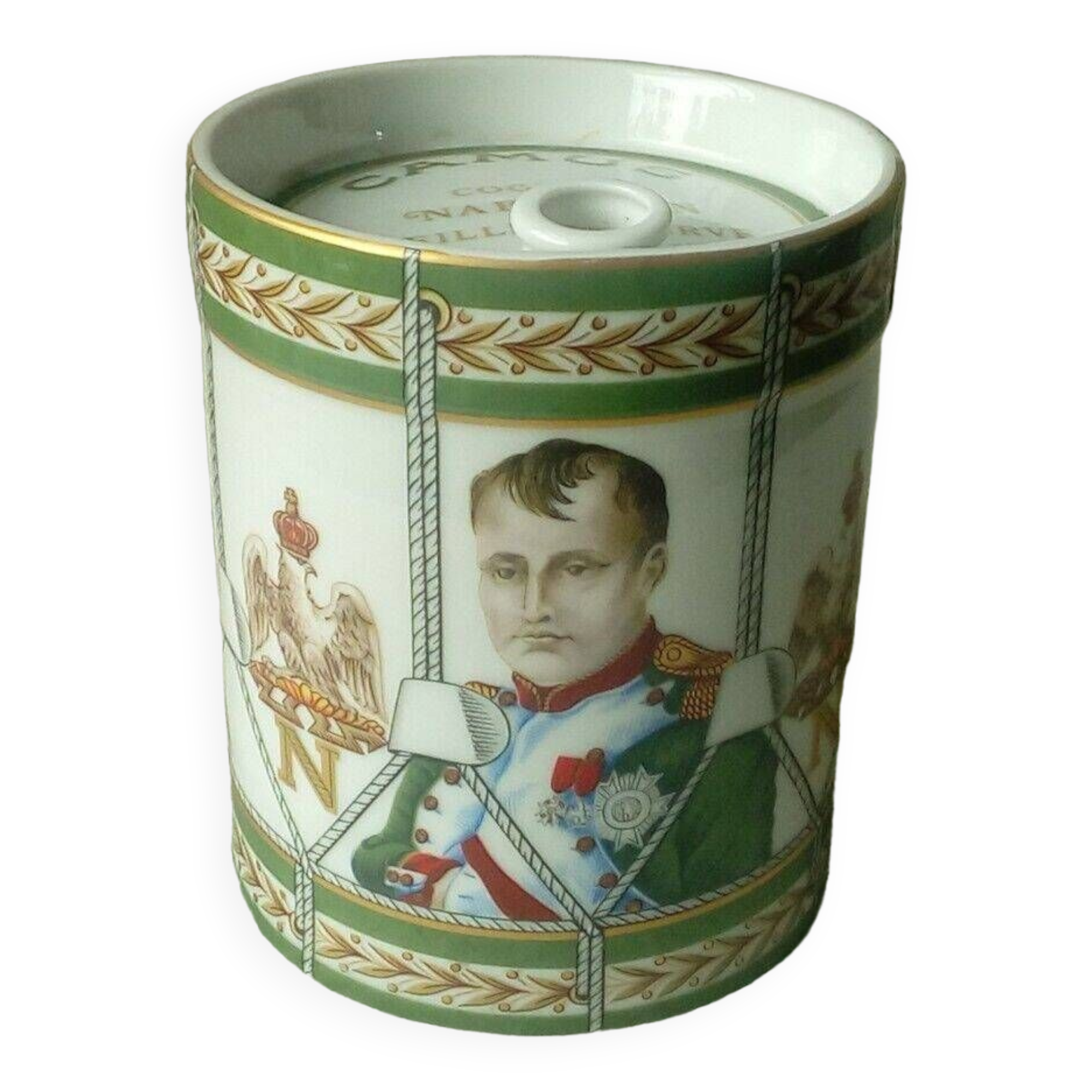 Napoleon cognac porcelain bottle camus haviland limoges empir style
