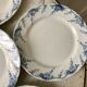 set of dessert plates in K&G Lunéville Iron Earth model "Angèle" late 19th century