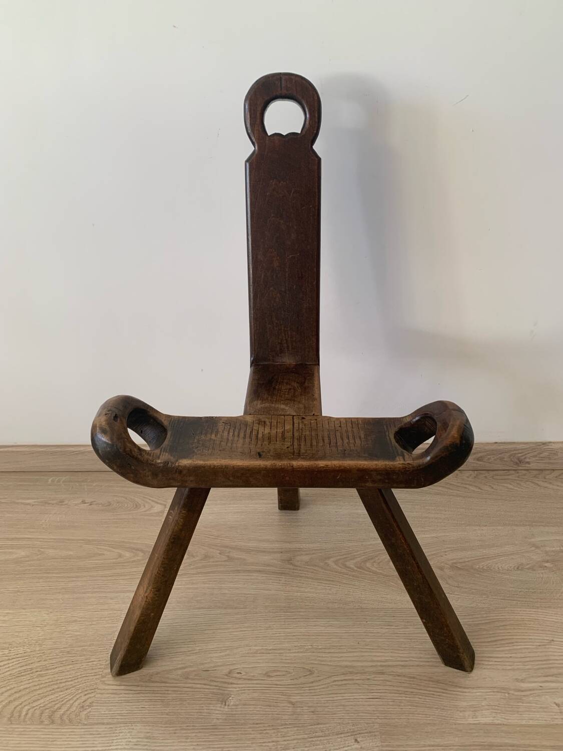 Traditional Basque chair in brutalist style