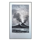 Printed in 1868, Eruption of Vesuvius in 1737, Italy.
