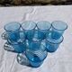 Blue tinted glass cups