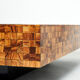Table basse marqueterie de bois d’olivier par Sandro Petti 1970