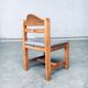 Brutalist Square Model Pine Dining Chairs, 1970s, Set of 6