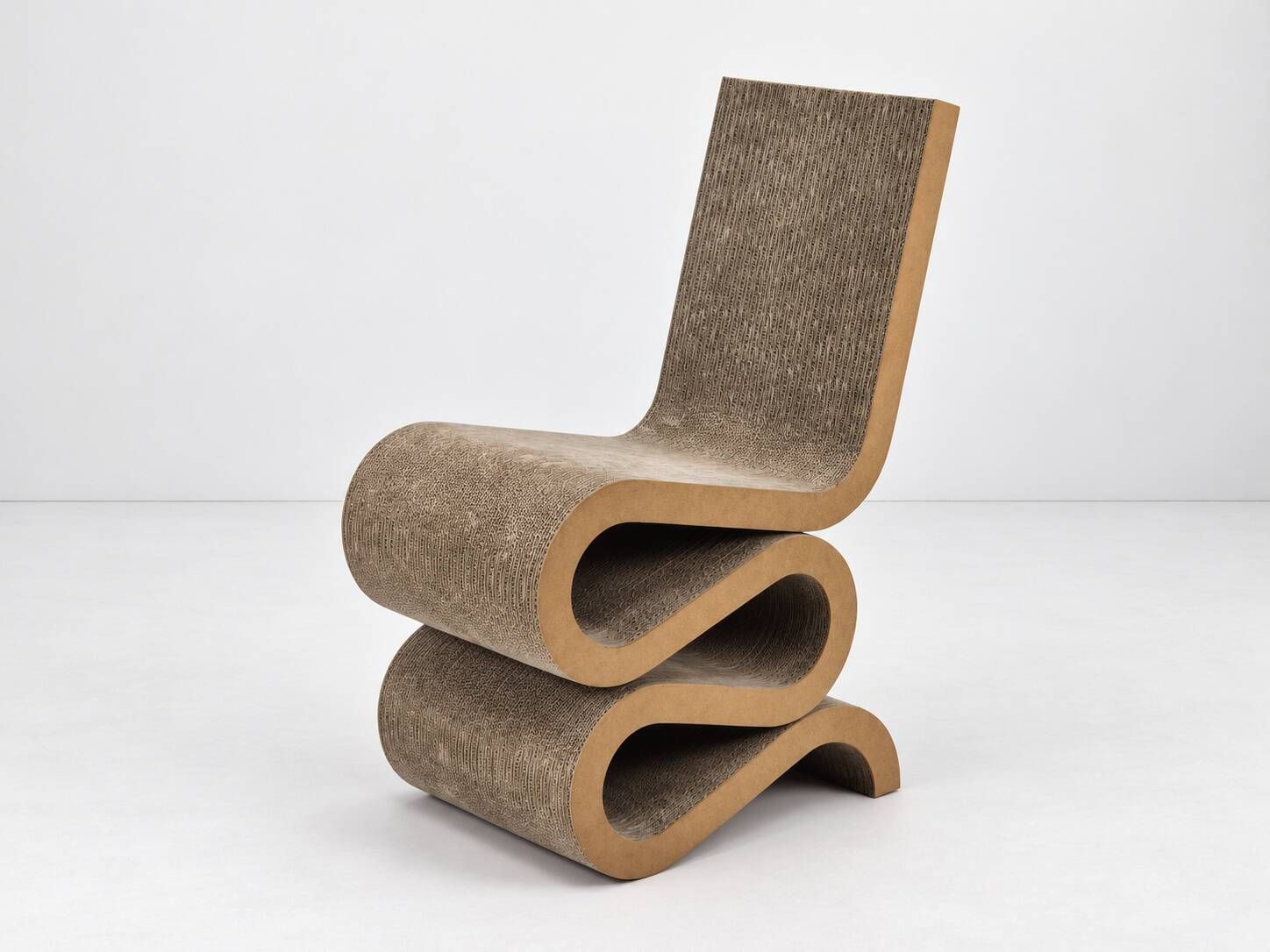 Chaise Wiggle Easy Edges avec tabouret par Frank Gehry pour Vitra