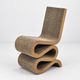 Chaise Wiggle Easy Edges avec tabouret par Frank Gehry pour Vitra