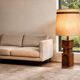 Art Deco Floor Lamp in Oak and Cork, Czech, 1920s