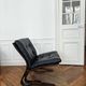Kengu leather armchair by Elsa & Nordahl Solheim for Rybo Rykken