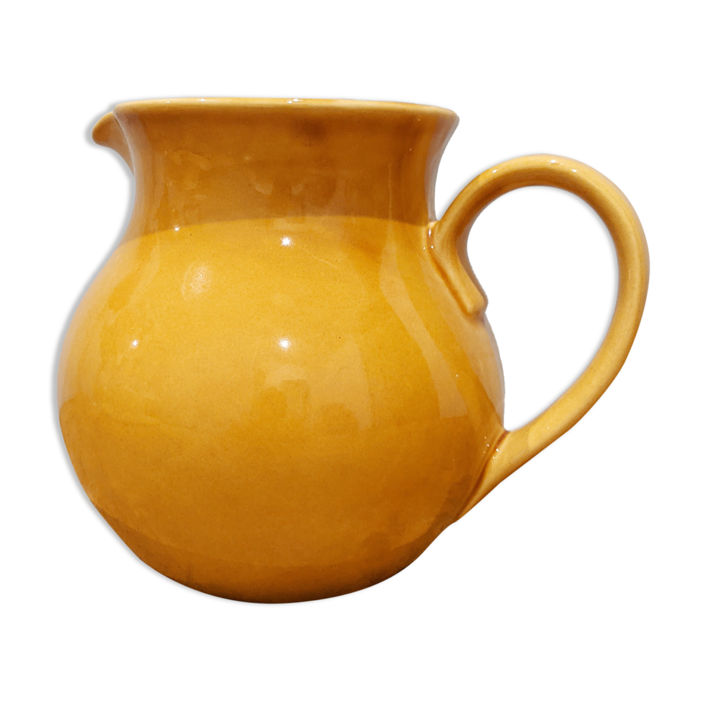 Pichet rafraîchisseur en céramique grès ocre