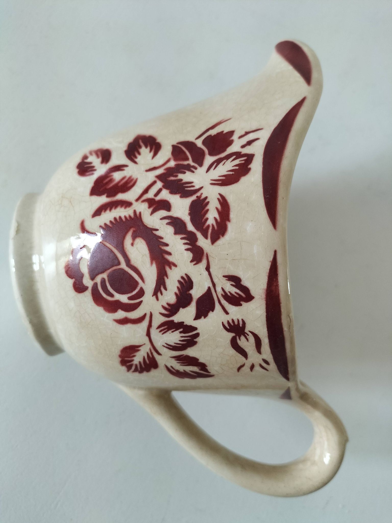 Old ironstone sauce boat