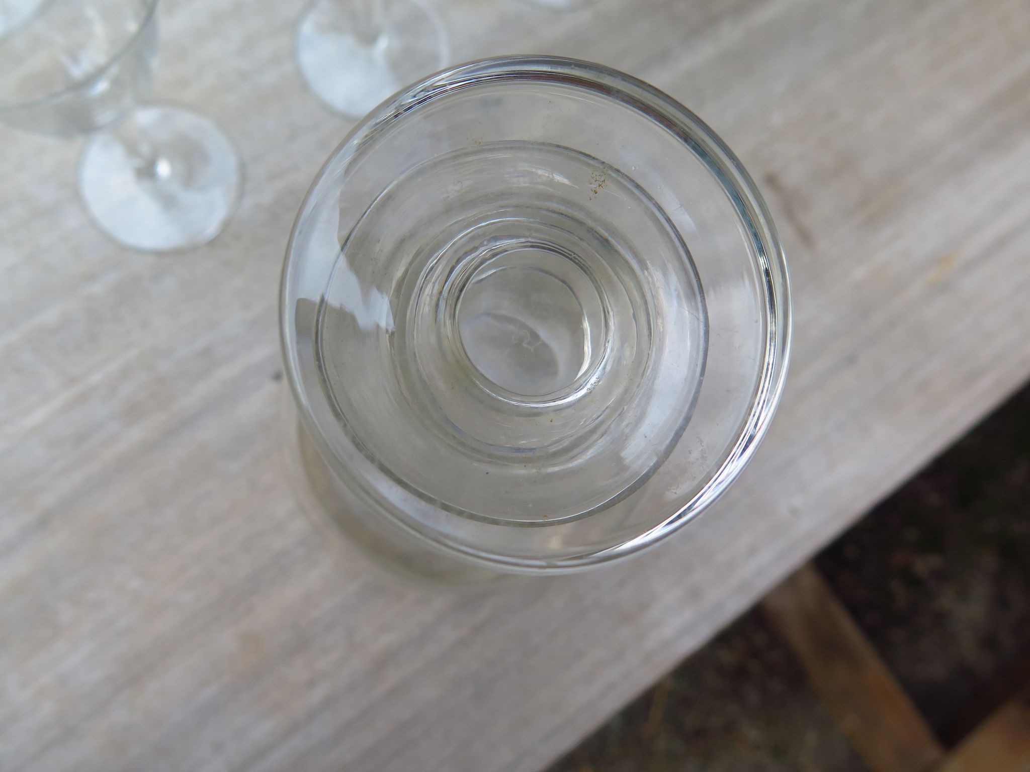 Frosted engraved crystal decanter