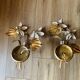 Pair of vintage Florentine wall lights in gilded metal – 1960s