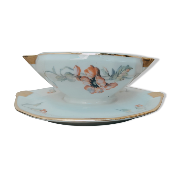Saucière art déco en porcelaine