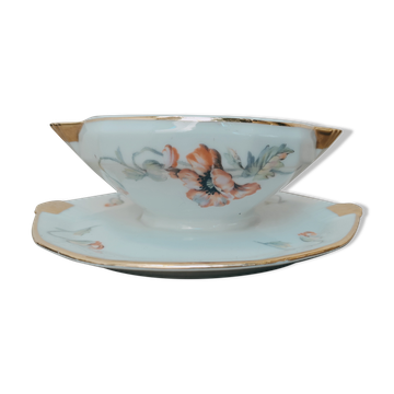 Art deco porcelain gravy boat