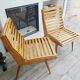 Pair of antique ocean liner armchairs