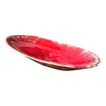 Red manganese plate Gérard HOFMANN Vallauris