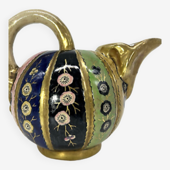 Pitcher with floral and enamelled decoration
