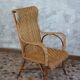 Fauteuil haut en rotin