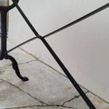 Marble and cast iron restaurant bistro table