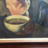 "Spanish beggar with bowl" oil on canvas 19th century