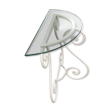 Wrought iron half-moon console