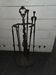 Antique cast iron fireplace set