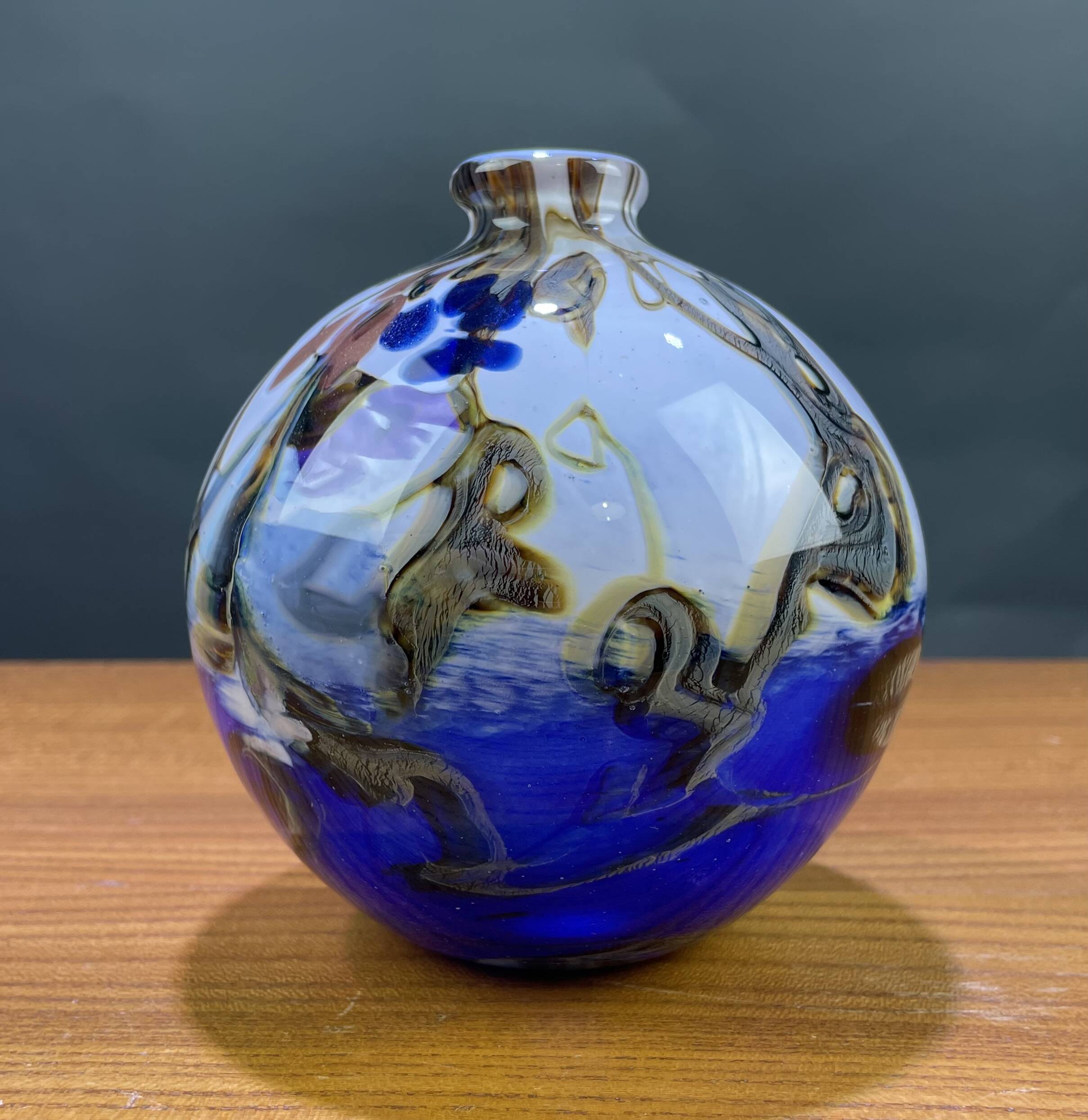 Murano glass soliflore ball vase
