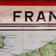 School poster map of France 60s