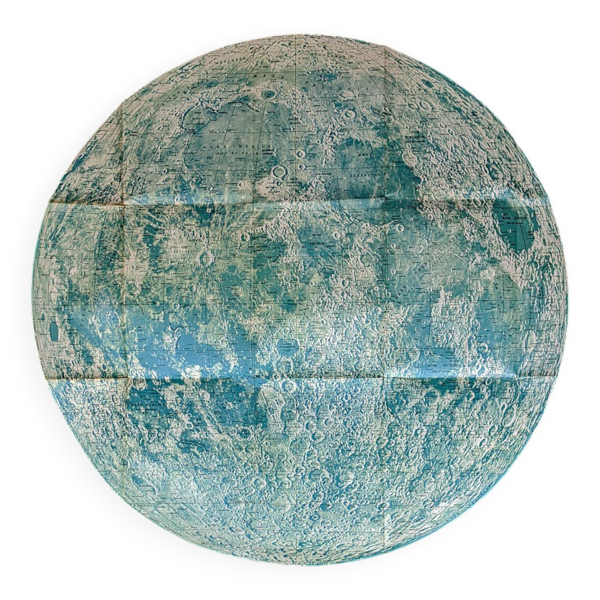 Grande carte officielle de la Lune Rand McNally, édition spéciale 3D, USA,