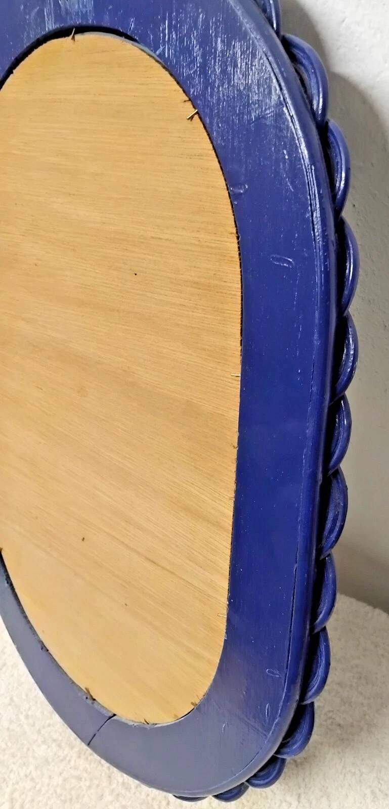 Oval Woven Rattan Mirror 60s/70s Vintage 49X35