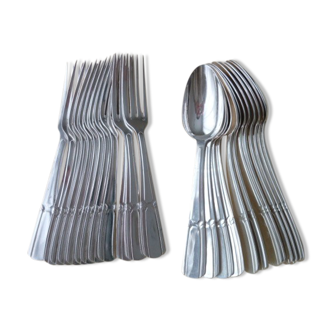 Housewife , 24 table cutlery Silver metal 84 G SFAM