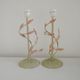 Pair Of French Vintage Metal Table Lamps With Scrolling Leaf Detail
