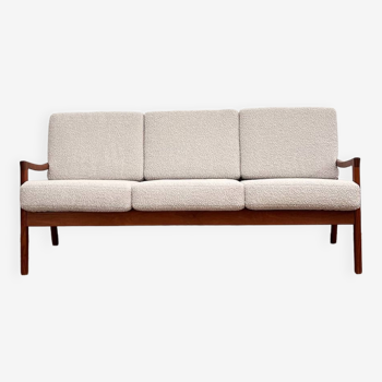 Mid Century Modern 3-Seat Sofa, Ole Wanscher for France & Son, Senator Teak, Danish Design Couch