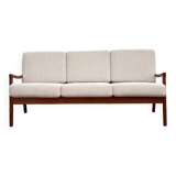 Mid Century Modern 3-Seat Sofa, Ole Wanscher for France & Son, Senator Teak, Danish Design Couch