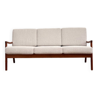 Mid Century Modern 3-Seat Sofa, Ole Wanscher for France & Son, Senator Teak, Danish Design Couch