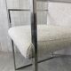 Pair of stainless steel armchairs from the 70s